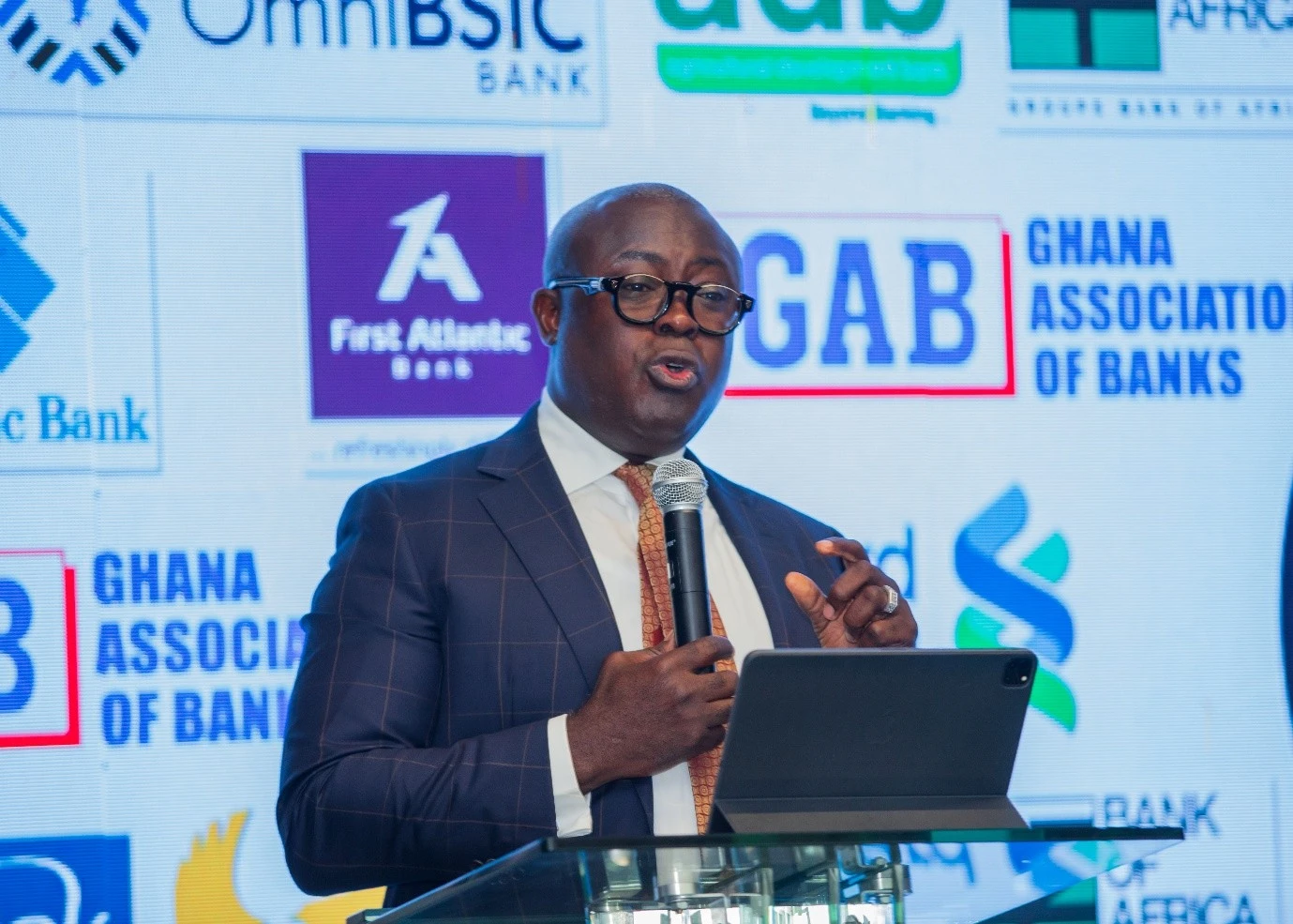 Mr. Kwame Sarpong Barnieh, Partner and Head of Advisory and Markets at KPMG delivering his presentation